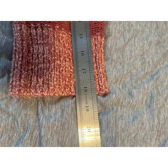 Free People Southport Beach Coral Orange Striped Cardigan Sweater Women's XS - Picture 7 of 9